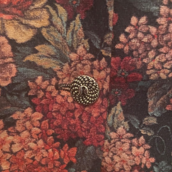 Vintage Floral Fire Island Blazer Size 12 - Picture 2 of 6